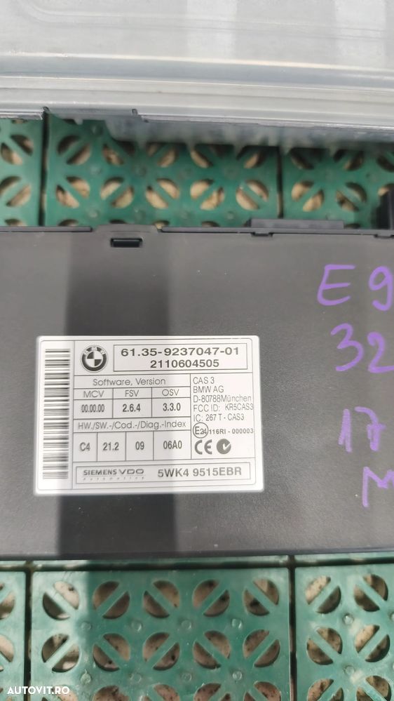 Kit pornire BMW E90/91/92 320i N43B20A 170 cai cutie manuala volan stanga 2010 7621178 - 2