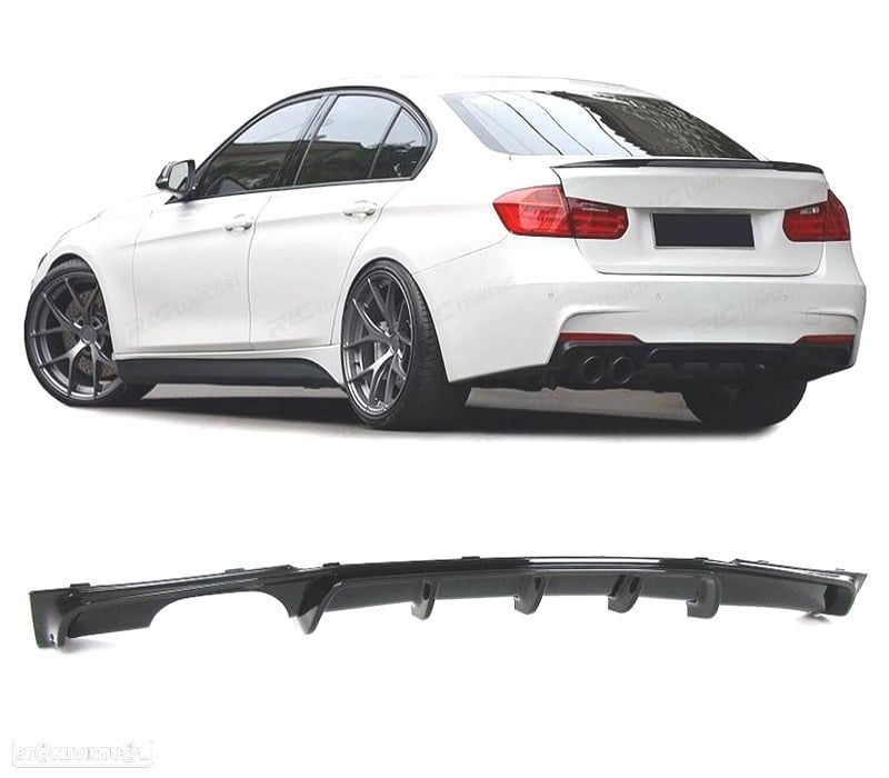 DIFUSOR BMW F30 F31 DUPLA ESQUERDA PRETO BRILHANTE LOOK M PERFORMANCE - 1
