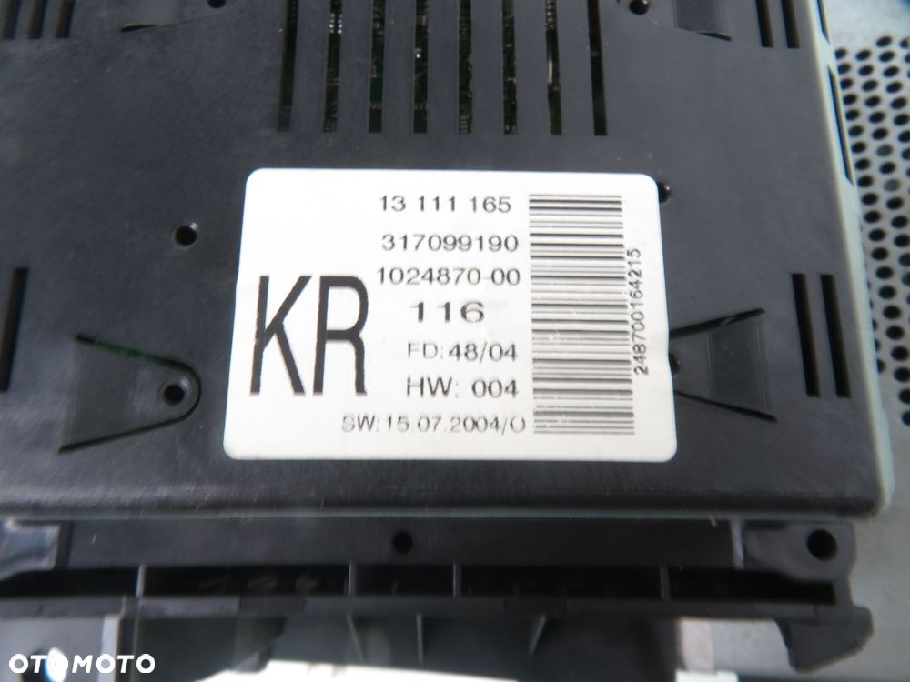RADIO CD30 OPEL ASTRA III H 13262382 497316088 13111165 - 2