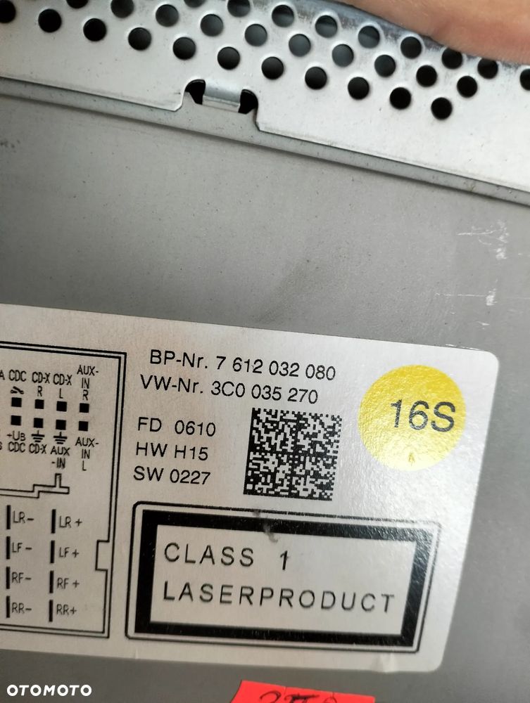 Radio samochodowe Volkswagen Polo V OE 3C0 035 270 - 4