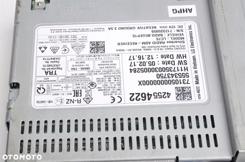 OPEL ASTRA K V RADIO STEROWNIK 42554622 555343750 - 5