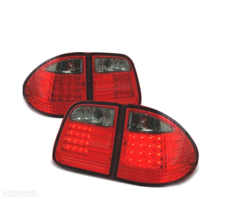 FAROLINS TRASEIROS FUMADOS LED MERCEDES W210 95-02 KOMBI - 1