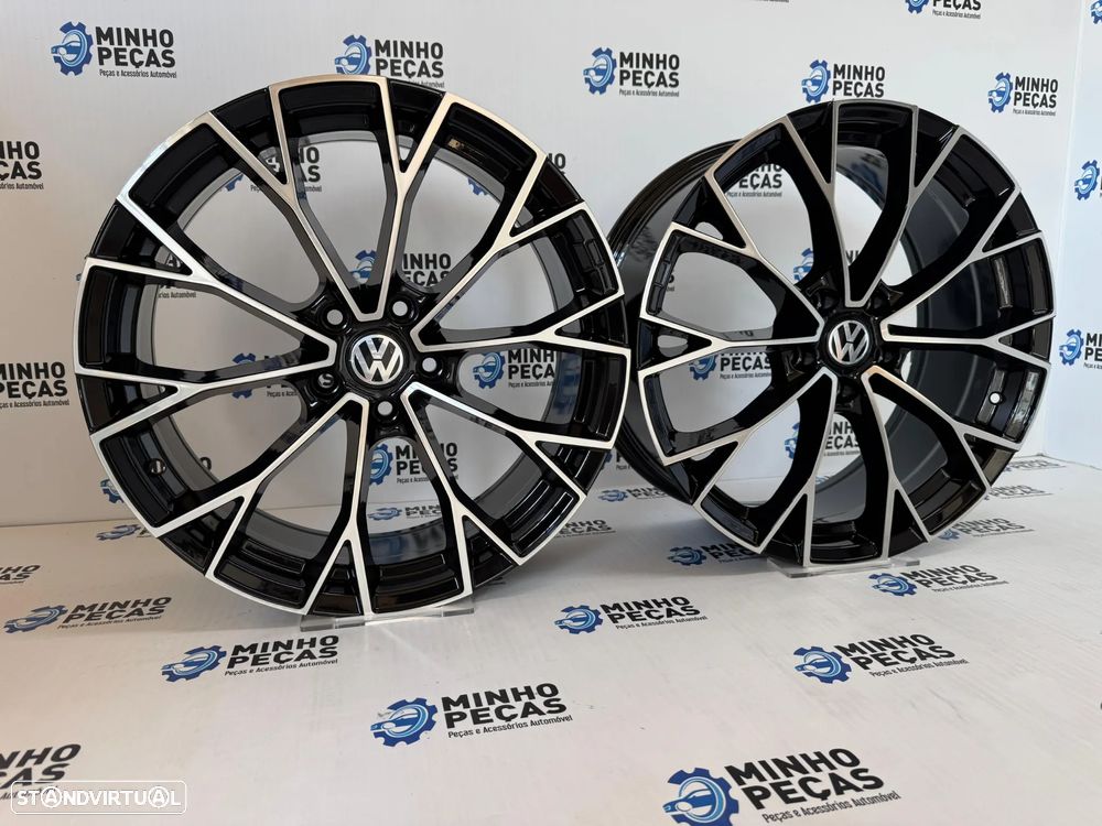 Jantes Look VW Golf 8 R em 19 (5x112) Preto e Polido - 3
