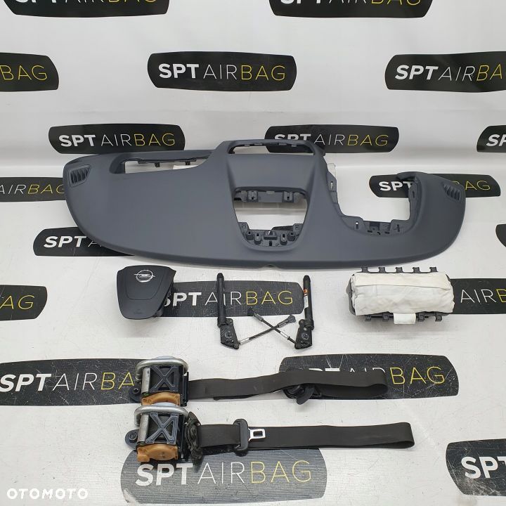 OPEL MOKKA DESKA ROZDZIELCZA KONSOLA KOKPIT PULPIT PODUSZKI AIRBAG AIR BAG PASY NAPINACZE KIT SET - 1