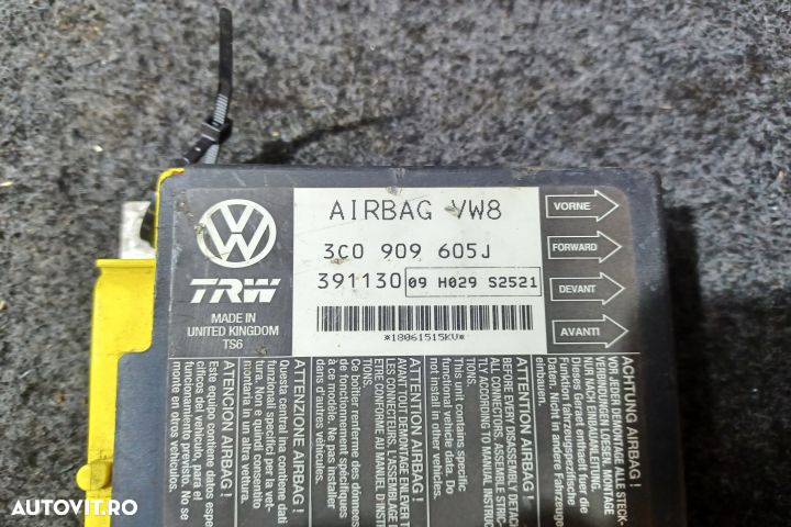 Calculator airbag 3C0909605J Volkswagen VW Passat B6 [2005 - 2010] Se - 4
