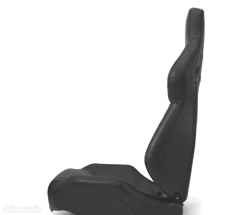 BAQUET BACKET DESPORTIVA COURO PRETA ESTILO SPORTSTER - 5