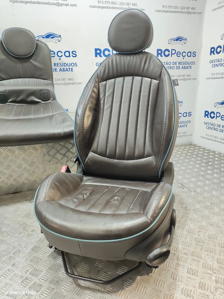 Conjunto de bancos em pele castanhos Mini Cooper S R57 Cabrio LCI - 7