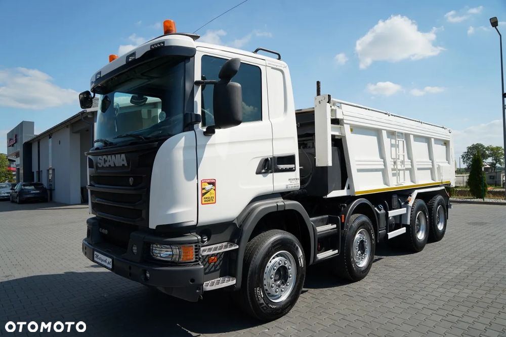 Scania G 410 / 8X4 / ZABUDOWA SAMOWYŁADOWCZA DO ASFALTU / 2X HYDROKLAPA / DACH HYDRAULICZNY / POD ROZŚCIEŁACZ - 12