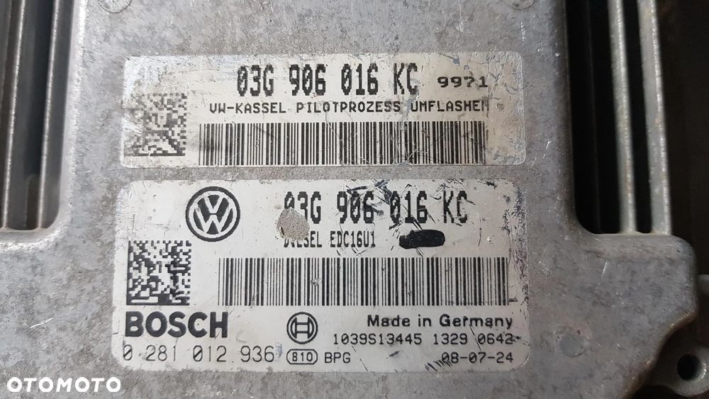 KOMPUTER STEROWNIK SILNIKA 1.9 TDI 03G906016KC EDC16U1 VW AUDI SEAT SKODA - 2