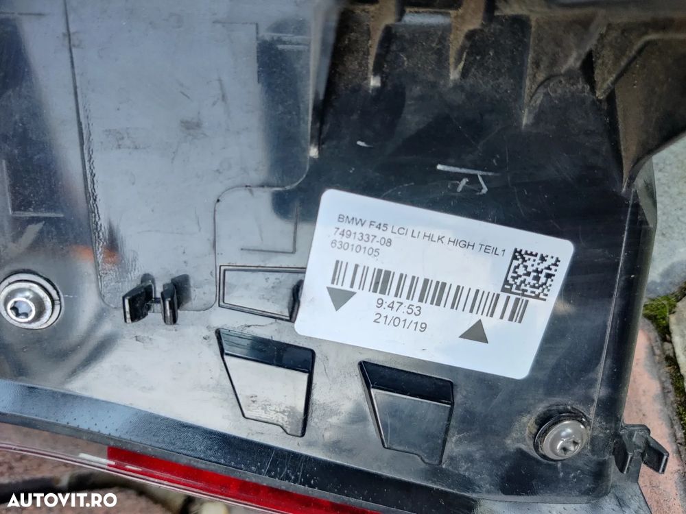 Stop Lampa stanga spate BMW Seria 2 F45 F46 Active Tourer 2014-2019 Cod 7491337-08 / 63010105 - 8