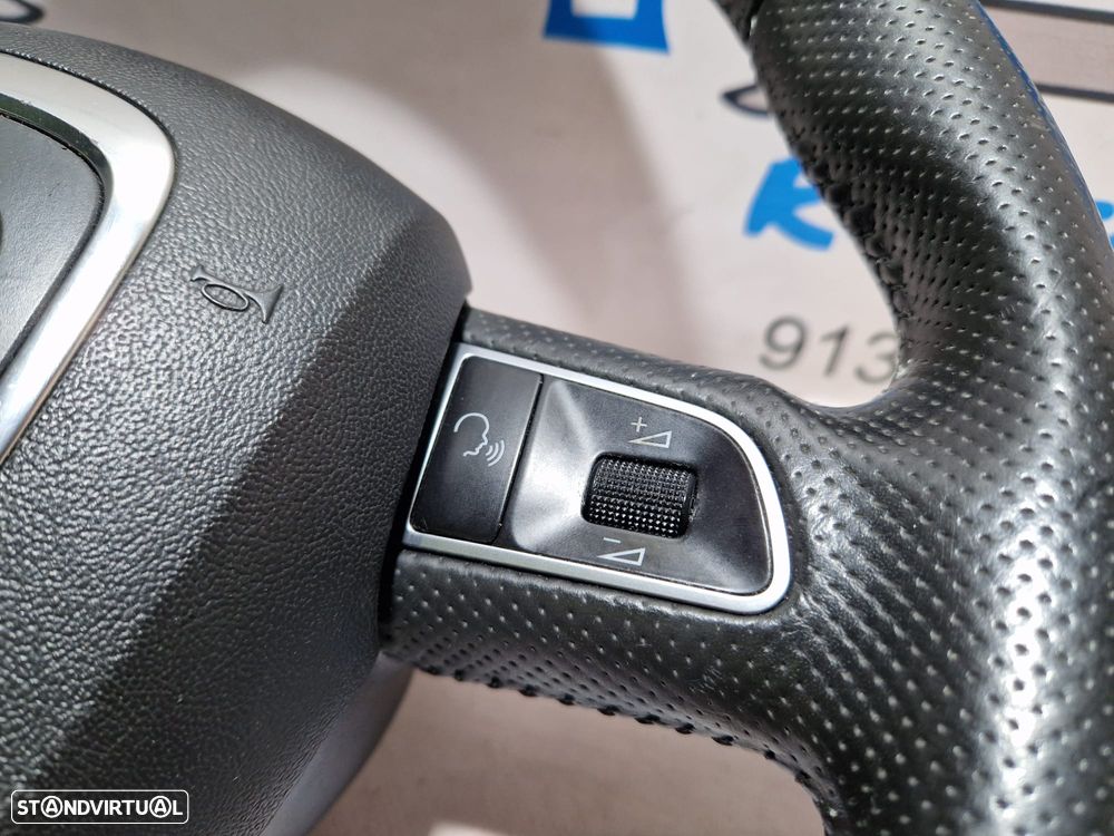 VOLANTE GUIADOR COMPLETO AUDI 8T0419091A 8T0419091 62276000A AUDI A5 8T0 8T3 8TA COUPE CABRIO SLINE S-LINE S LINE PATILHA PATILHAS PELE PERFURADA COMANDOS MULTIFUNÇÕES AIRBAG - 7