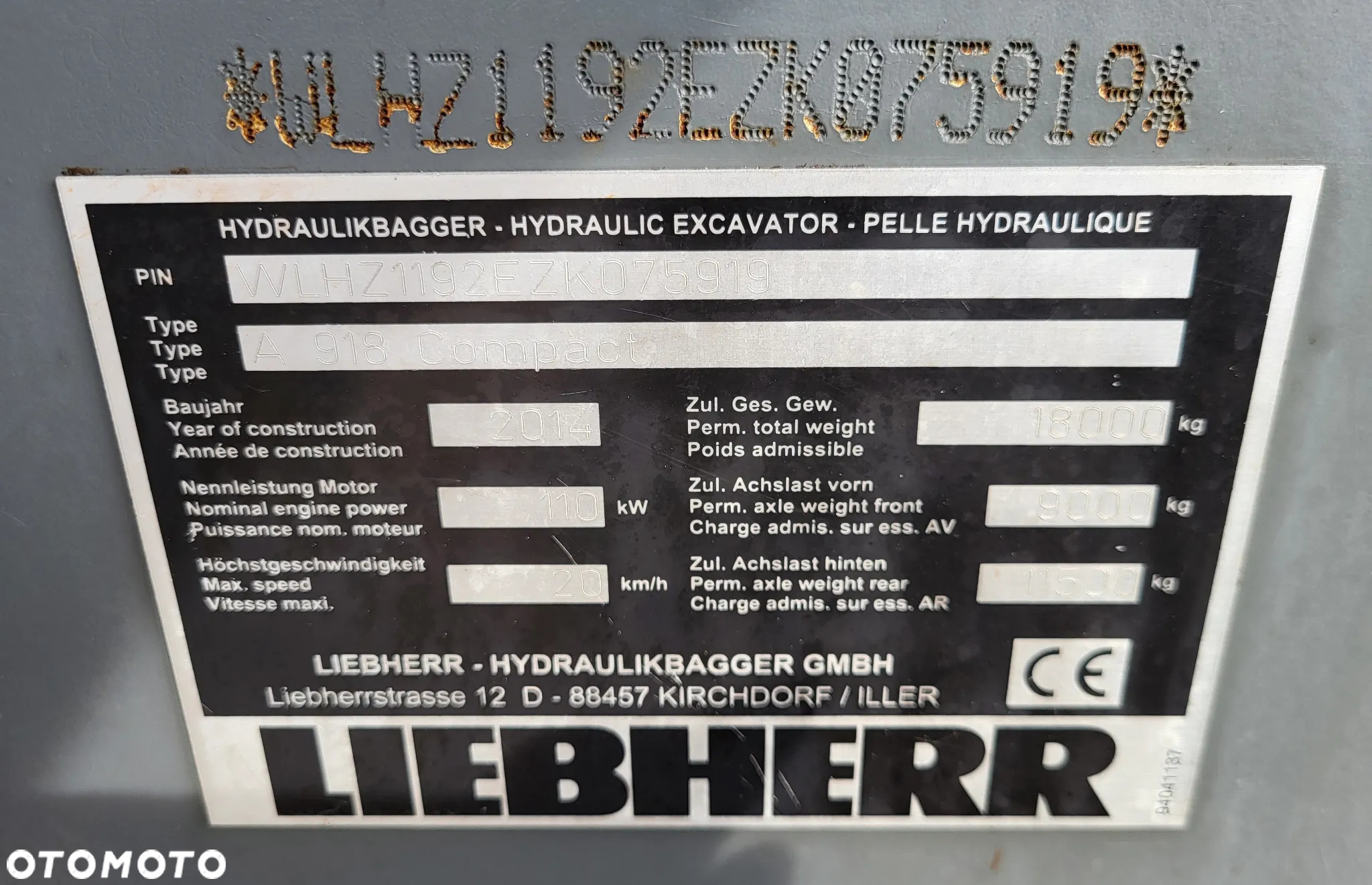 Liebherr A918 Compact / z Niemiec / Stan idealny / - 7