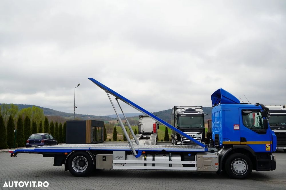Renault D WIDE 380 DE11 / 4X2 / CAMION DE REMORCAJE 8 M / TRANSPORT AUTO / PLATFORMĂ / TROLIU / - 6