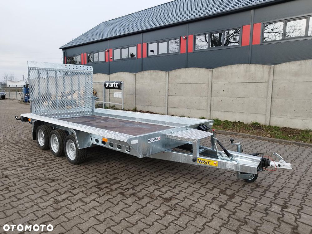 Wiola Przyczepa Wiola B3540 MAX TRAP 390x188 3 osie DMC 3500kg mocna spawana rama minikoparka walec - 8