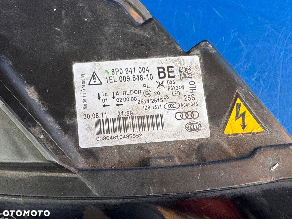 PRAWY BI XENON LED AUDI A3 8p0 LIFT EUR HELLA - 5