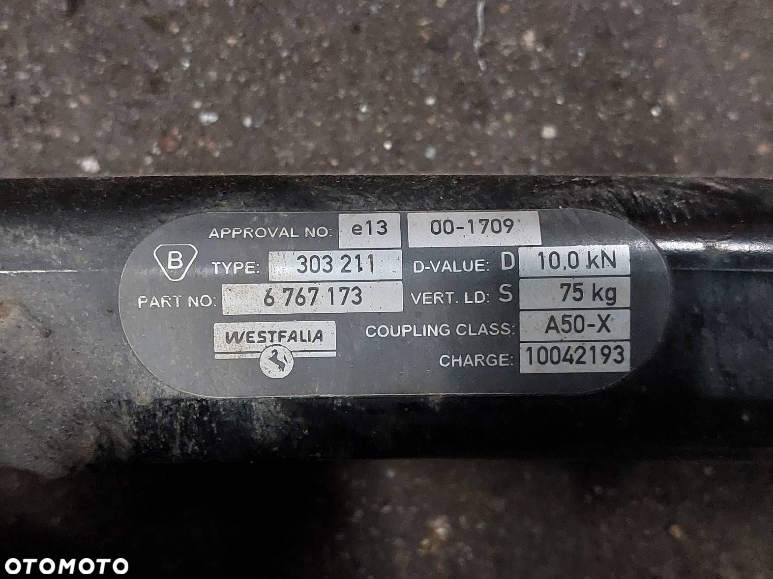 HAK HOLOWNICZY ELEKTRYCZNY WESTFALIA TABLICZKA WIĄZKA BMW E90 6767173 - 5