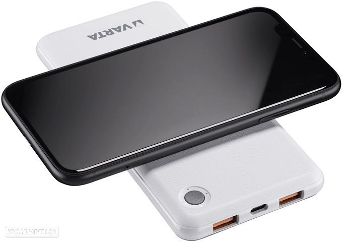 powerbank varta wireless power bank 10000 + cabo de carregamento, 10000mah - 2