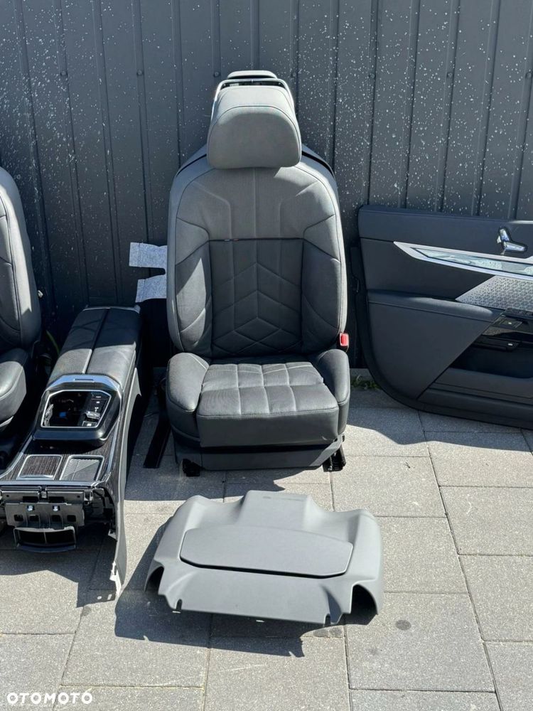 FOTELE TAPICERKA BMW 7 G70 SKÓRA MERINO CZARNY SZARY ATLAS WIELOFUNKCYJNE - 5