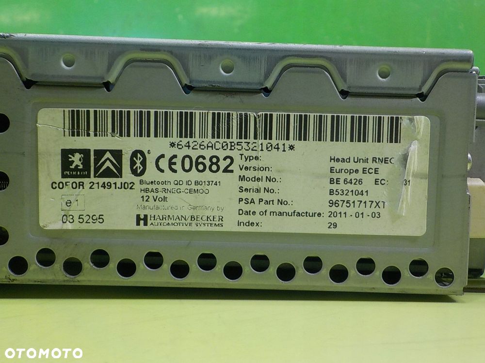 CITROEN C3 II 1.4 HDI 11r HB 5D radio CD 9675171XT - 6