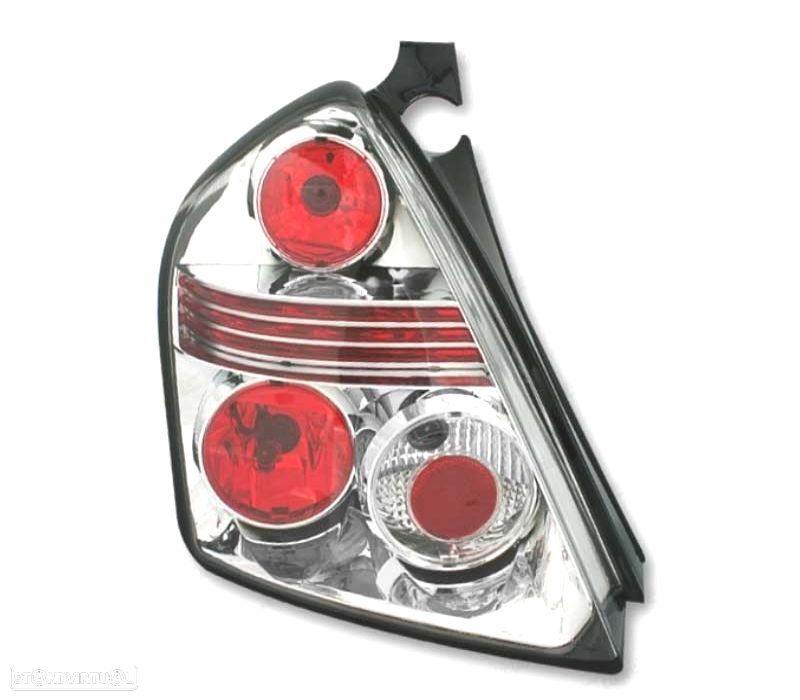 FAROLINS TRASEIROS FIAT STILO 01-08 LOOK LEXUS CROMADO - 2