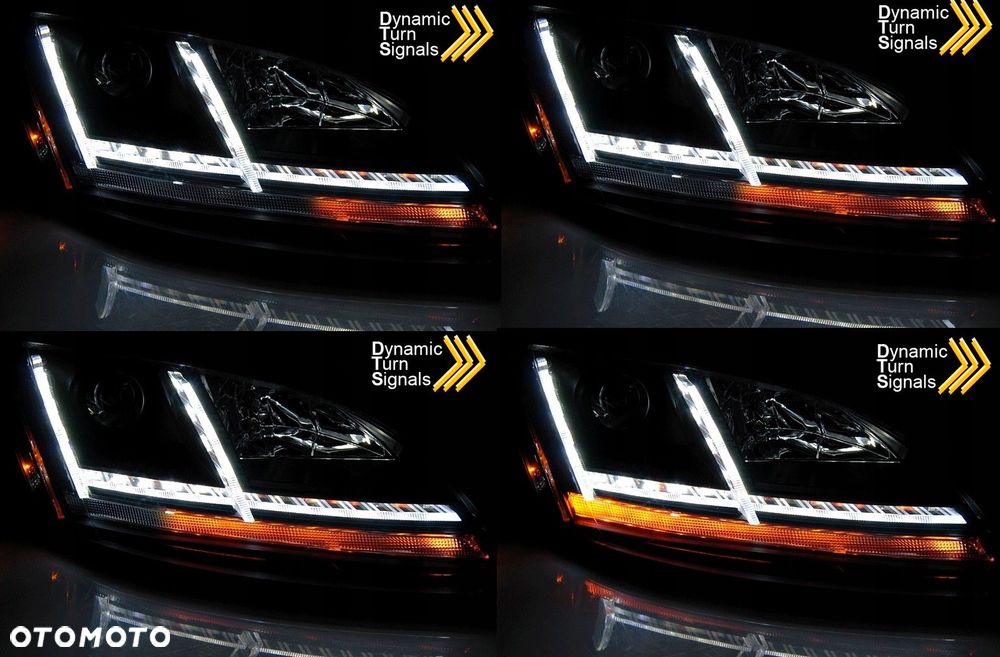 reflektory lampy kpl day line light led tuning black audi tt 8j 2006-2010 - 3