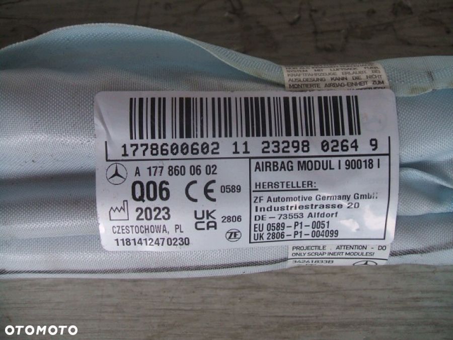 MERCEDES A-KLASA W177 KURTYNA AIRBAG LEWA PRAWA A1778600702 A1778600602 - 6