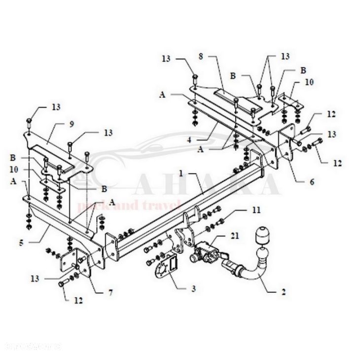 Hak Holowniczy Automat Do Honda Civic (5 Drzwi) 2001-2005 - 3