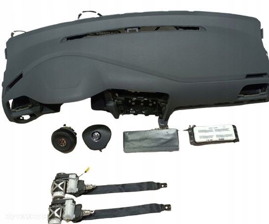 komplet poduszki deska pas pasy volkswagen golf vii 7 - 1