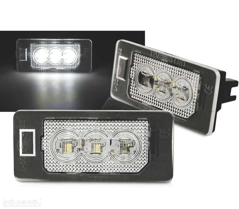LUZES MATRÍCULA AUDI Q5 A4 A5 A1 TT VW PASSAT B6 KOMBI SKODA LED - 1