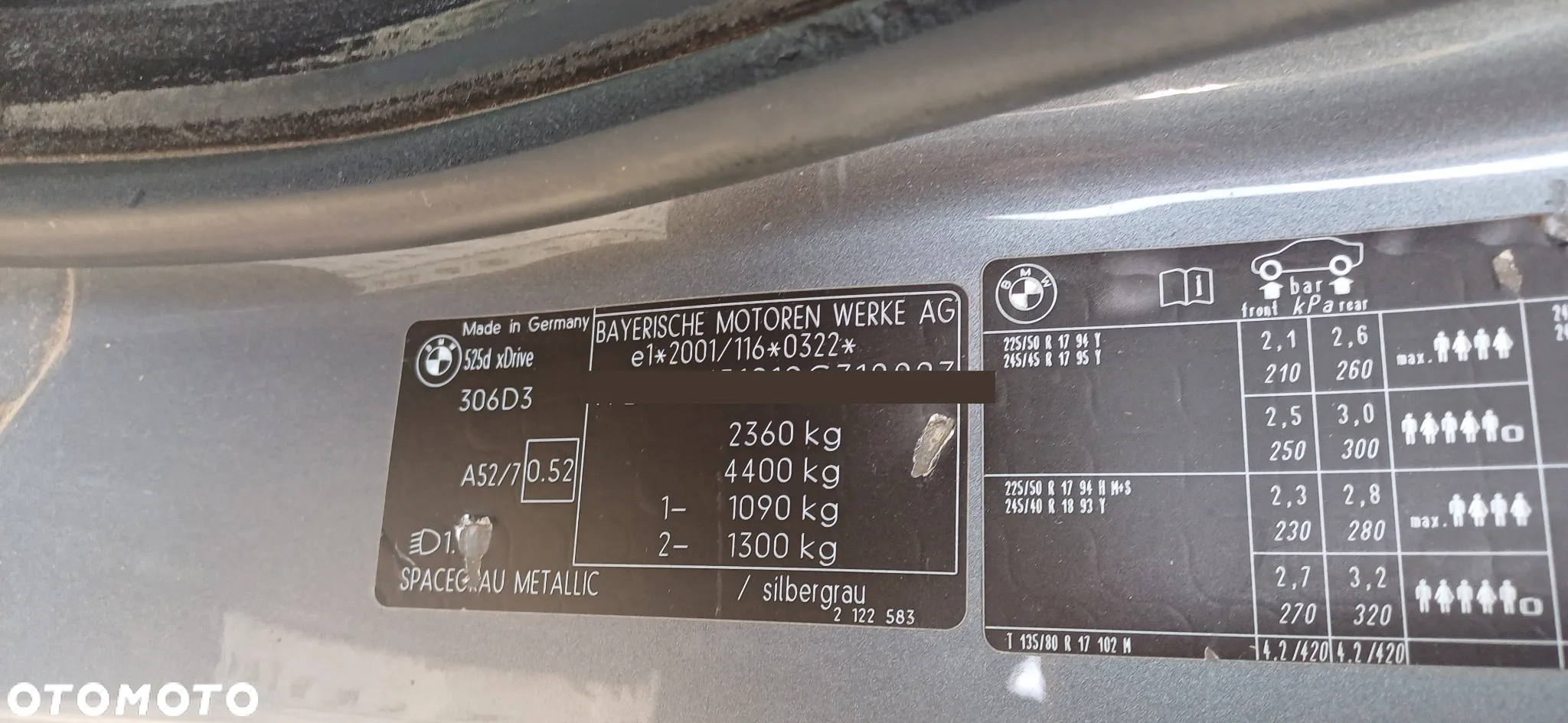 MASKA BMW e61 e60 spacegrau metallic A52 łódzkie - 8