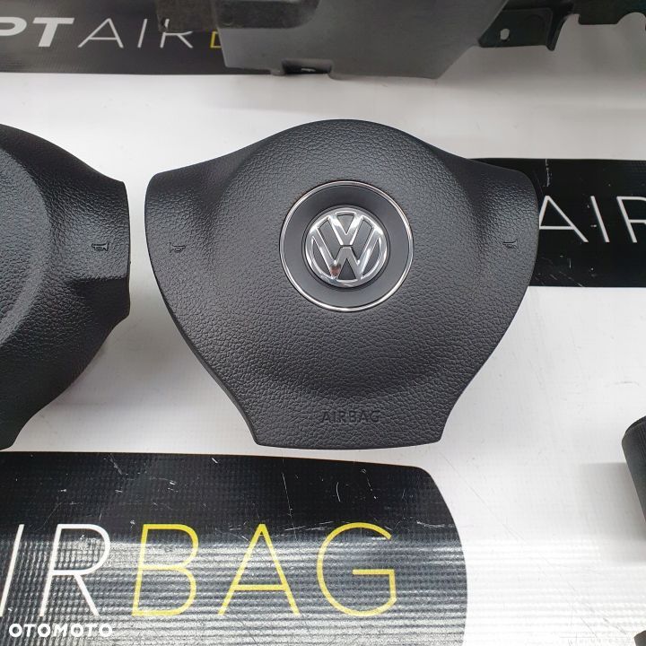 VW TIGUAN 1 I LIFT DESKA ROZDZIELCZA KONSOLA KOKPIT PULPIT PODUSZKI AIRBAG AIR BAG PASY KIT SET - 8