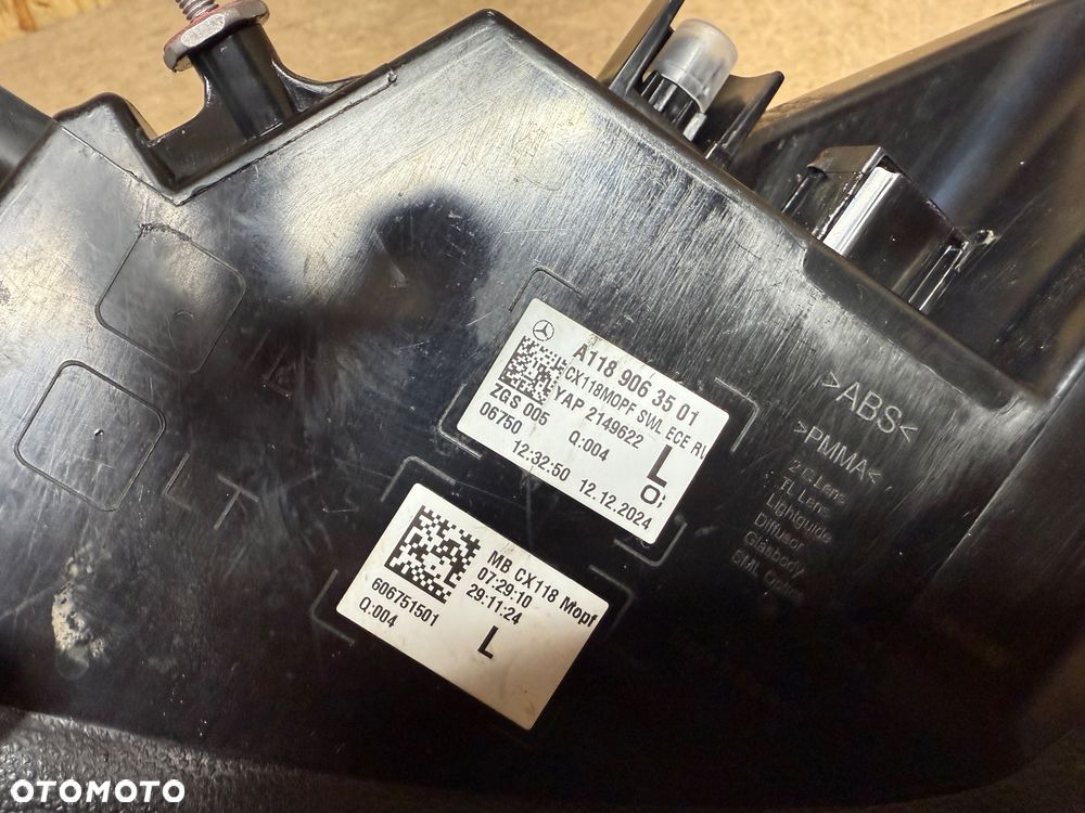 LAMPA TYŁ LEWA MERCEDES CLA W118 LIFT LED A1189063501 - 10
