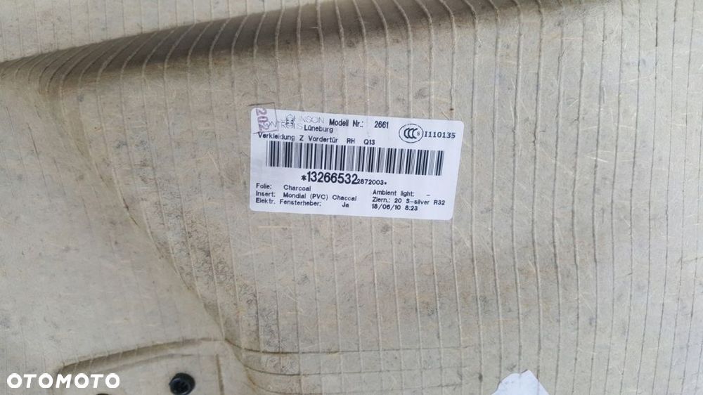 tapicerka drzwi prawa Opel Zafira B - 10