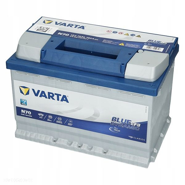 Akumulator Varta EFB N70 12V 70Ah 760A L3 StartStop P - 19,5 kg - 4