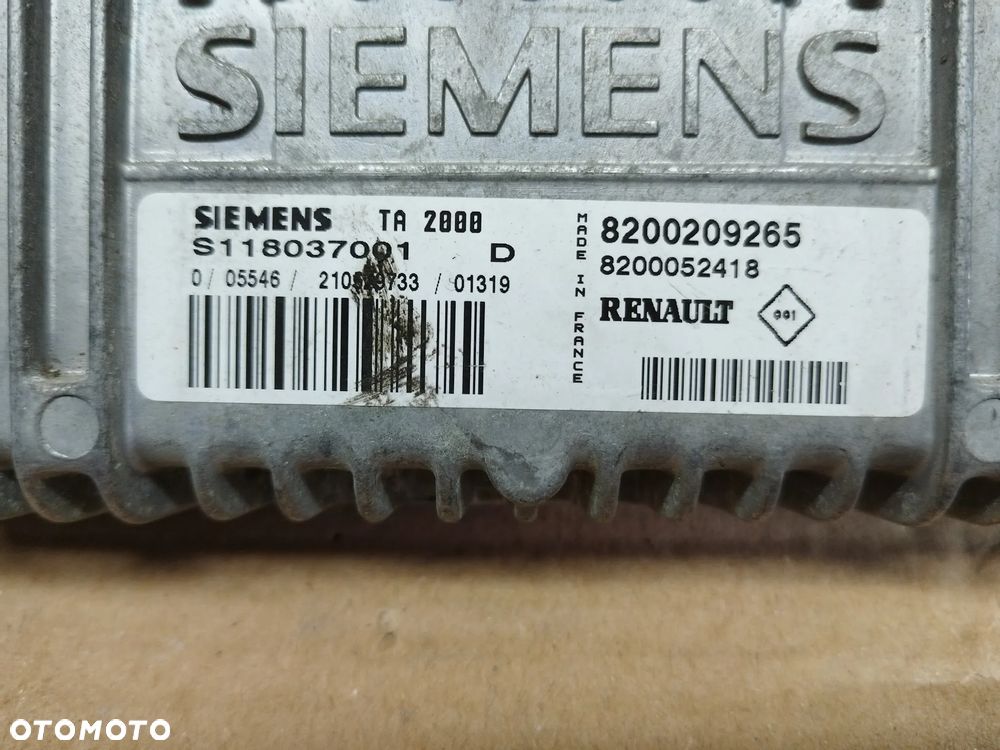 STEROWNIK SILNIKA S118037001D 8200209265 8200052418 RENAULT - 2