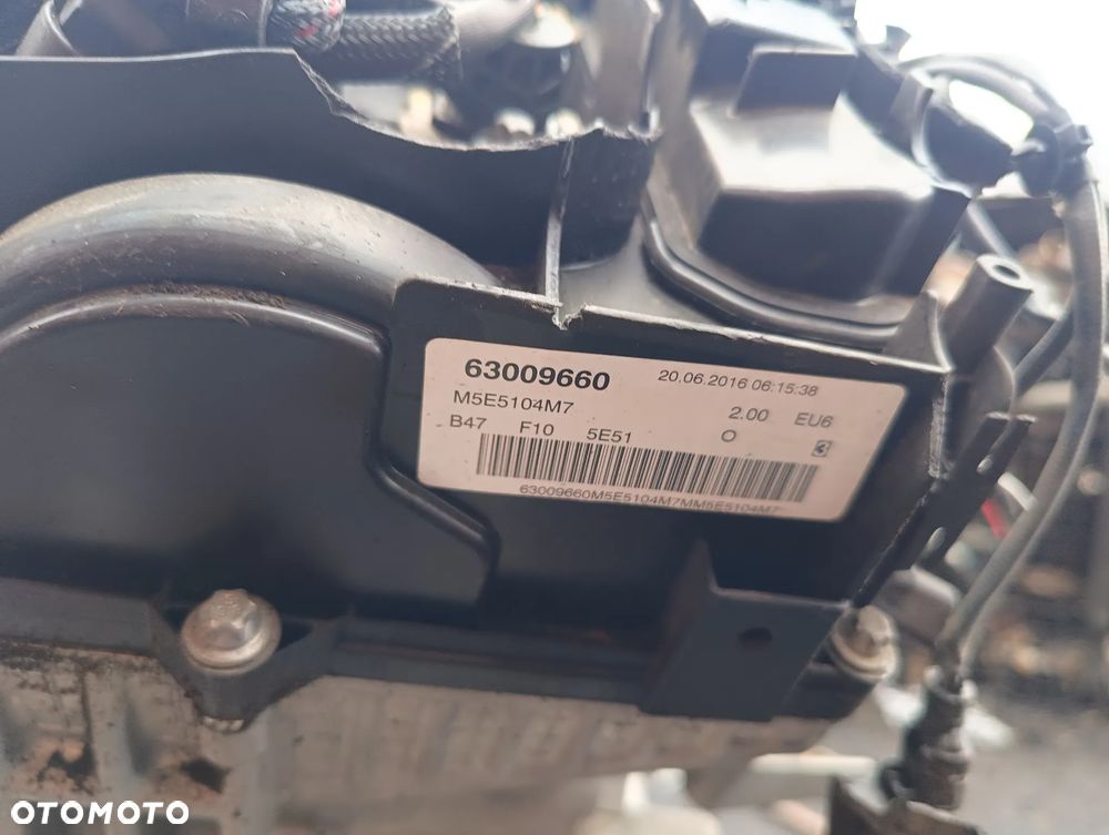 SILNIK KOMPLETNY BMW F11 F10  2.0D B47D20A 16R PRZEBIEG 20,OOO KM - 3