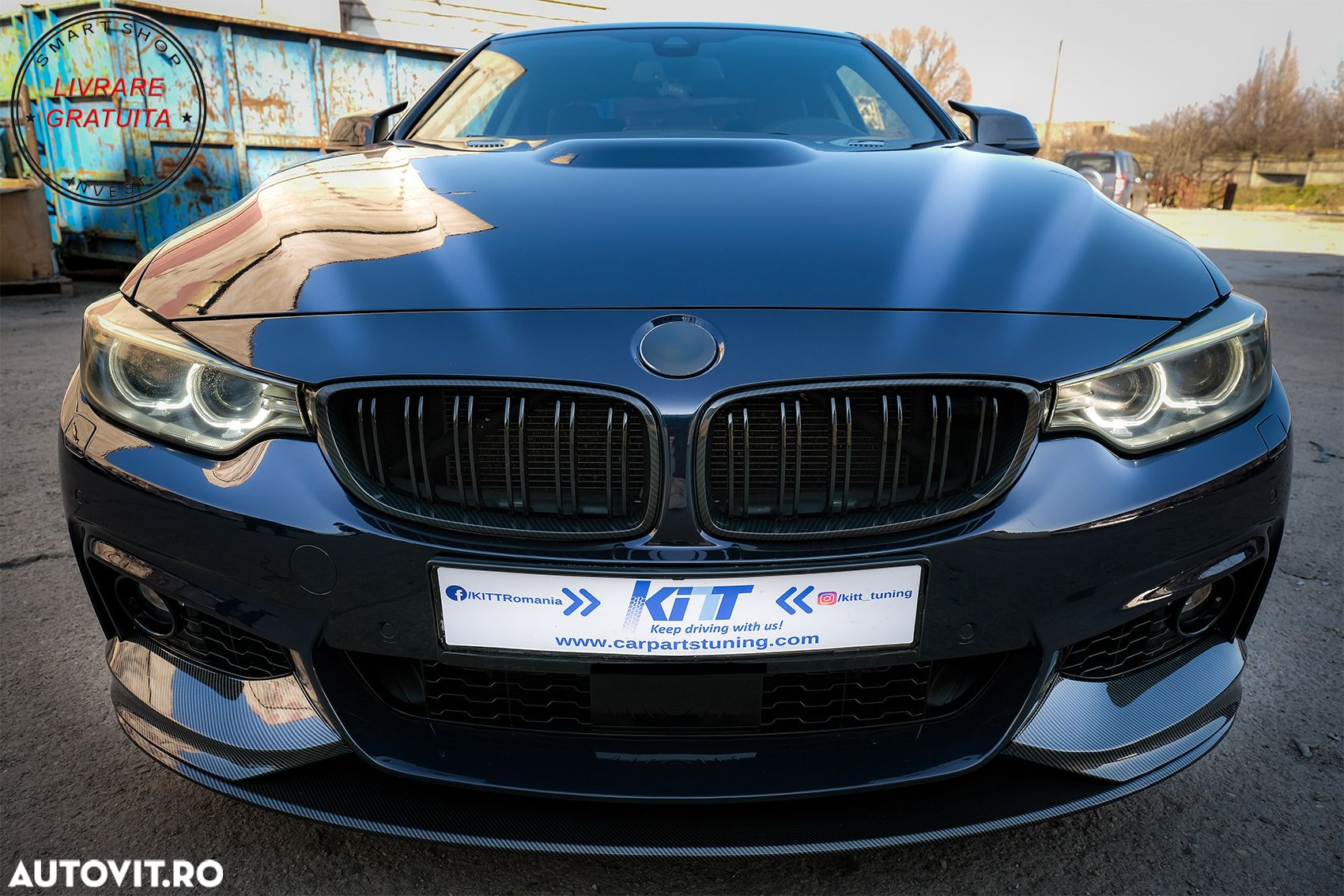 Prelungire Bara Fata BMW Seria 4 F32 F33 F36 (2013-03.2019) M-Performance Carbon F- livrare gratuita - 14