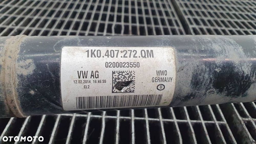 PÓŁOŚ PRZÓD PRZEDNIA PRAWA DŁUGA OPEL VW PASSAT B7 1.4 TSI 1K0407272QM - 4