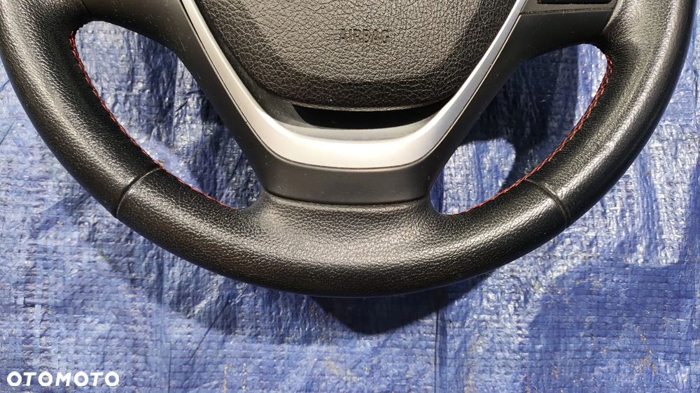 KIEROWNICA SPORT CZERWONA NIĆ CZARNA SKÓRA KOMPLETNA PODUSZKA AIRBAG 6796397 6791332 ORYGINAŁ BARDZO ŁADNA BMW F20 F21 F22 F23 F30 F31 F32 F33 F34 F36 - 2