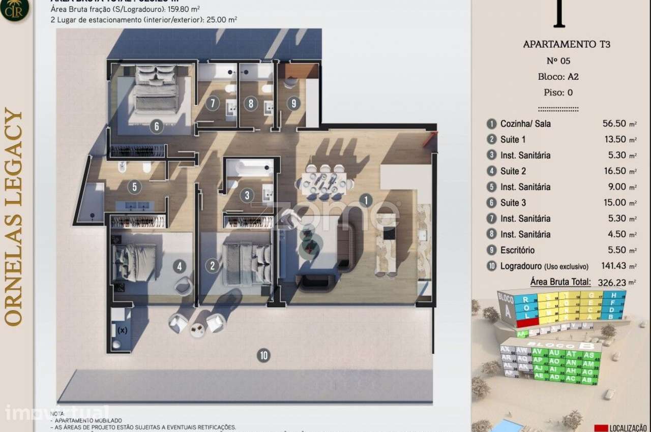 Apartamento T3+1 com jacuzi privado, Ornelas Legacy-Resort - Fracçã... - Grande imagem: 3/19