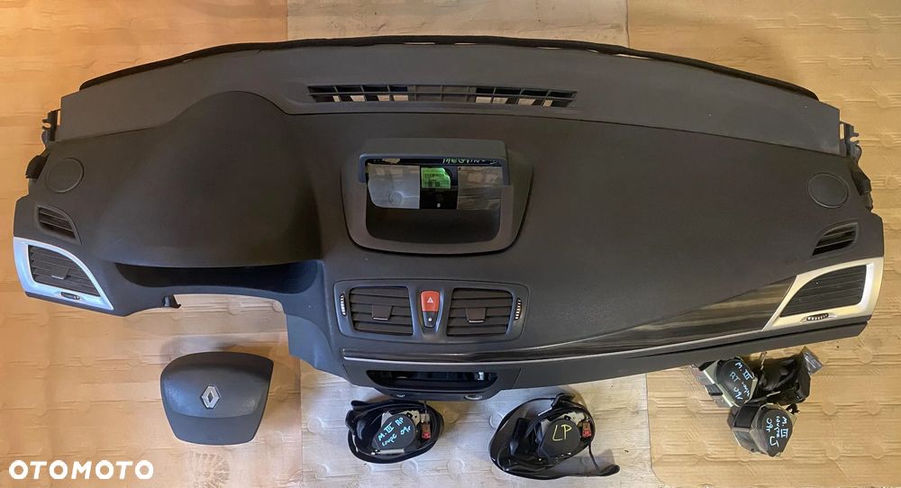 Deska rozdzielcza Airbag kpl Konsola poduszki Renault Megane III 3 OE - 1
