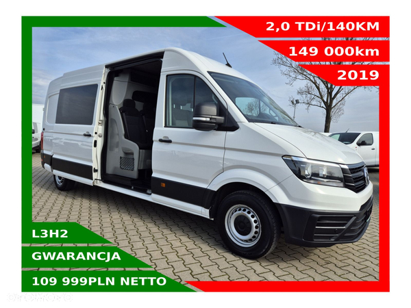 Volkswagen Crafter L3H2 *109999zł NETTO* Brygadówka 7 osób 2,0TDi/140KM