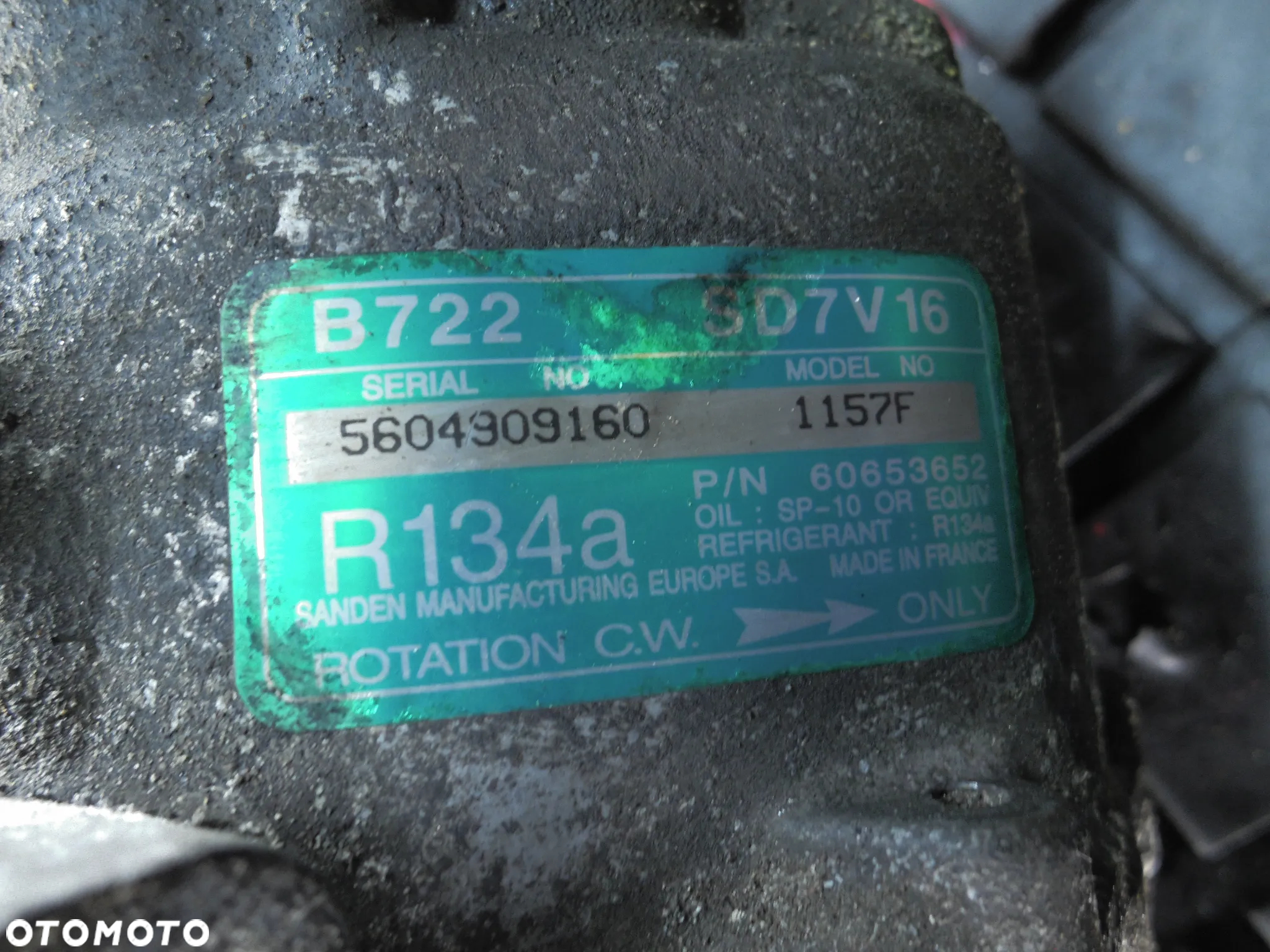 ALFA ROMEO 147 156 1.9JTD KOMPRESOR SPRĘŻARKA KLIMATYZACJI 60653652 SANDEN ORYGINAŁ POSIADAM 4SZT - 13