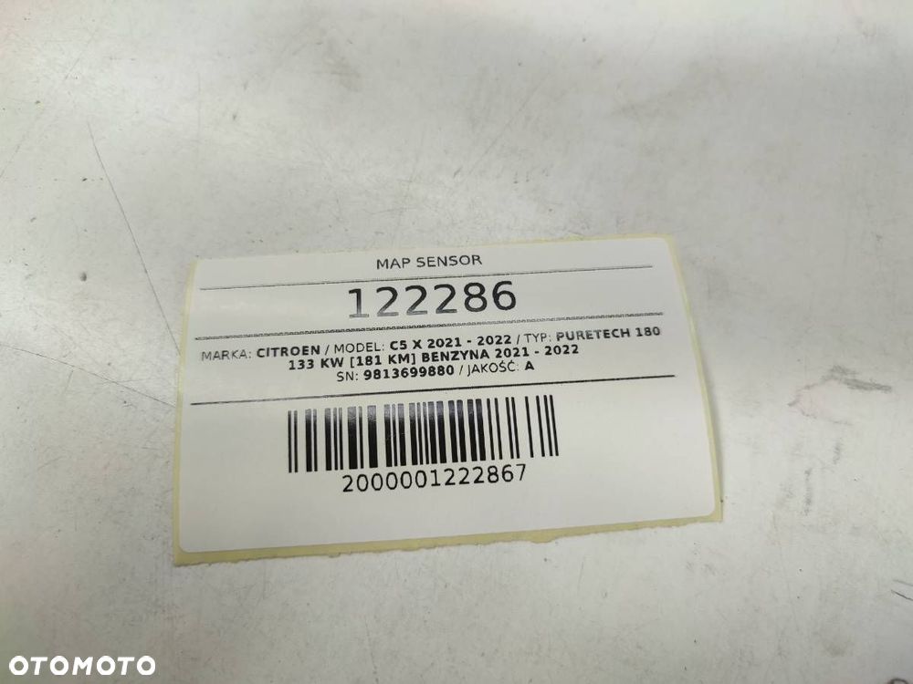 CZUJNIK CIŚNIENIA DOŁADOWANIA MAP SENSOR CITROEN C5 X 9813699880 - 4