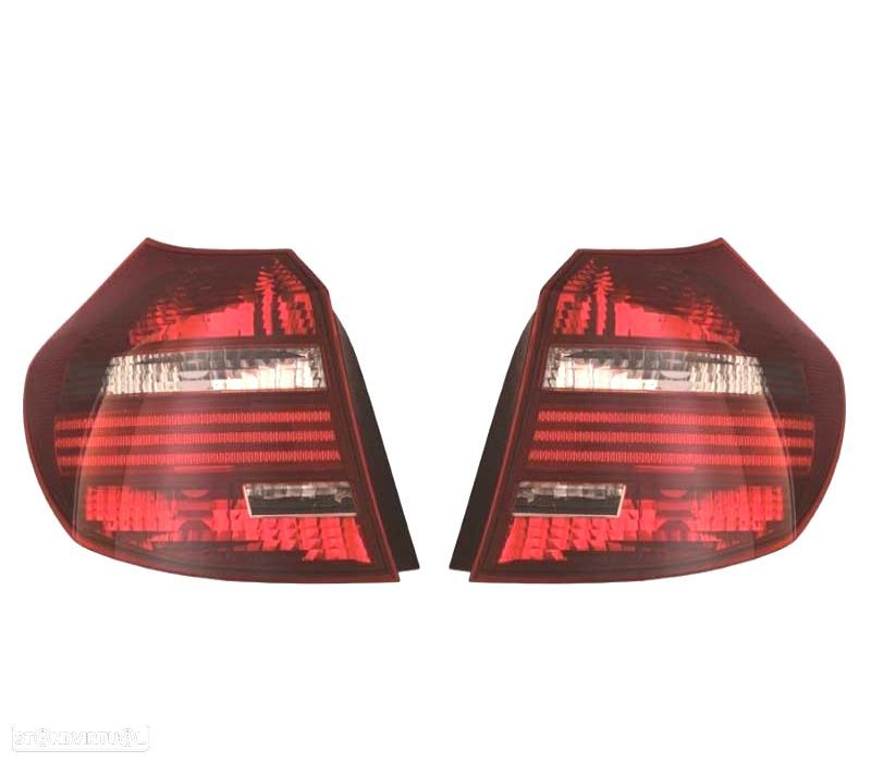 FAROLINS BMW E87 E81 VERMELHO ESCURECIDO - 1