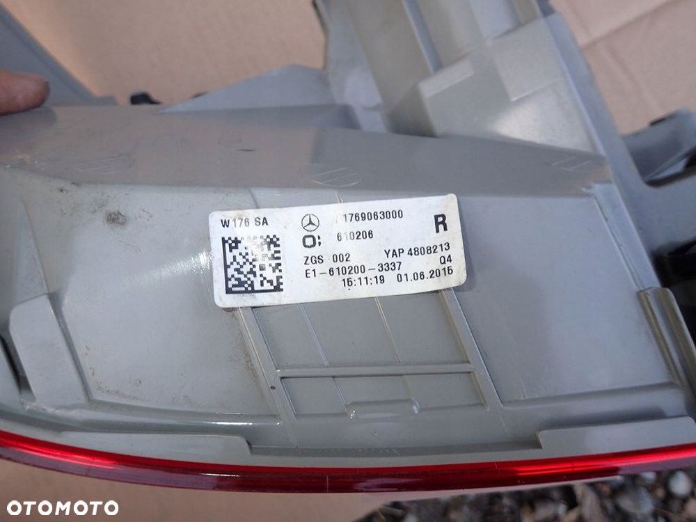 dw mercedes benz a200 w176 zderzak klapa lampy - 4