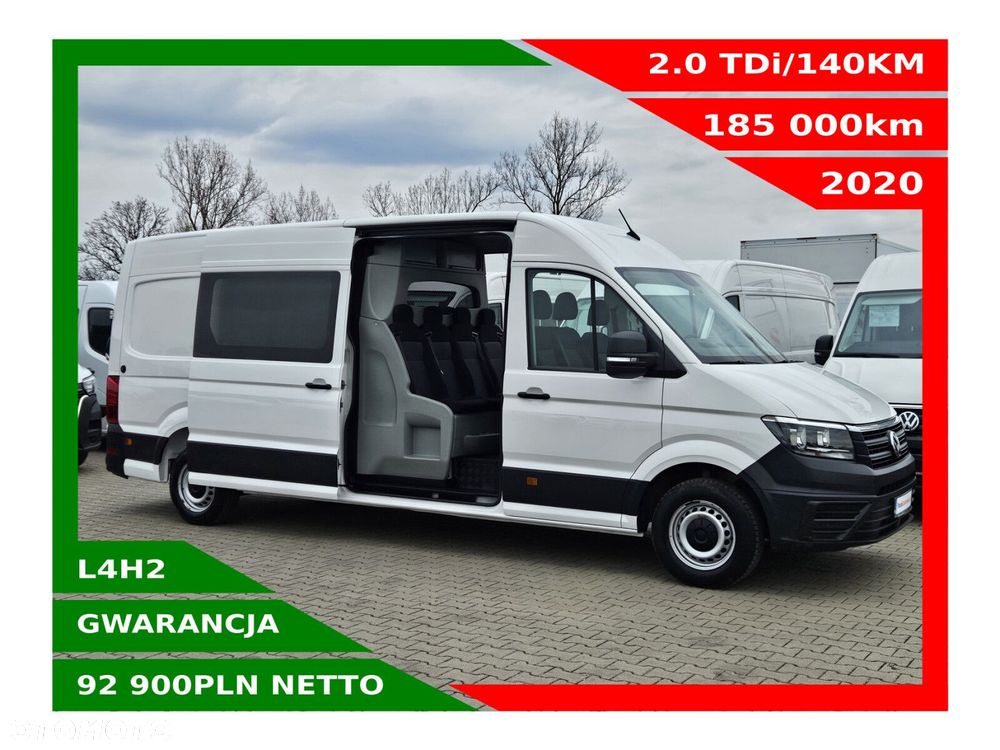 Volkswagen Crafter L4H2 *92900zł NETTO* Brygadówka 7 osób 2.0TDi/140KM - 1