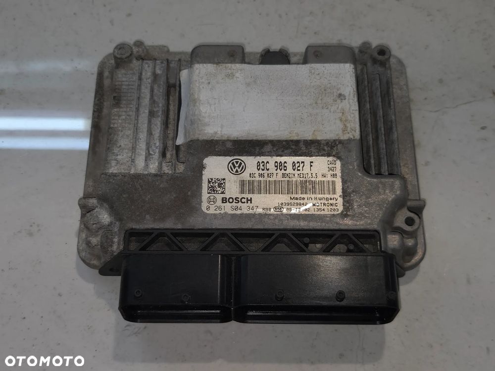 VW AUDI SEAT SKODA 1.4 TSI TFSI KOMPUTER STEROWNIK SILNIKA BOSCH 03C906027F 0261S04347 - 1