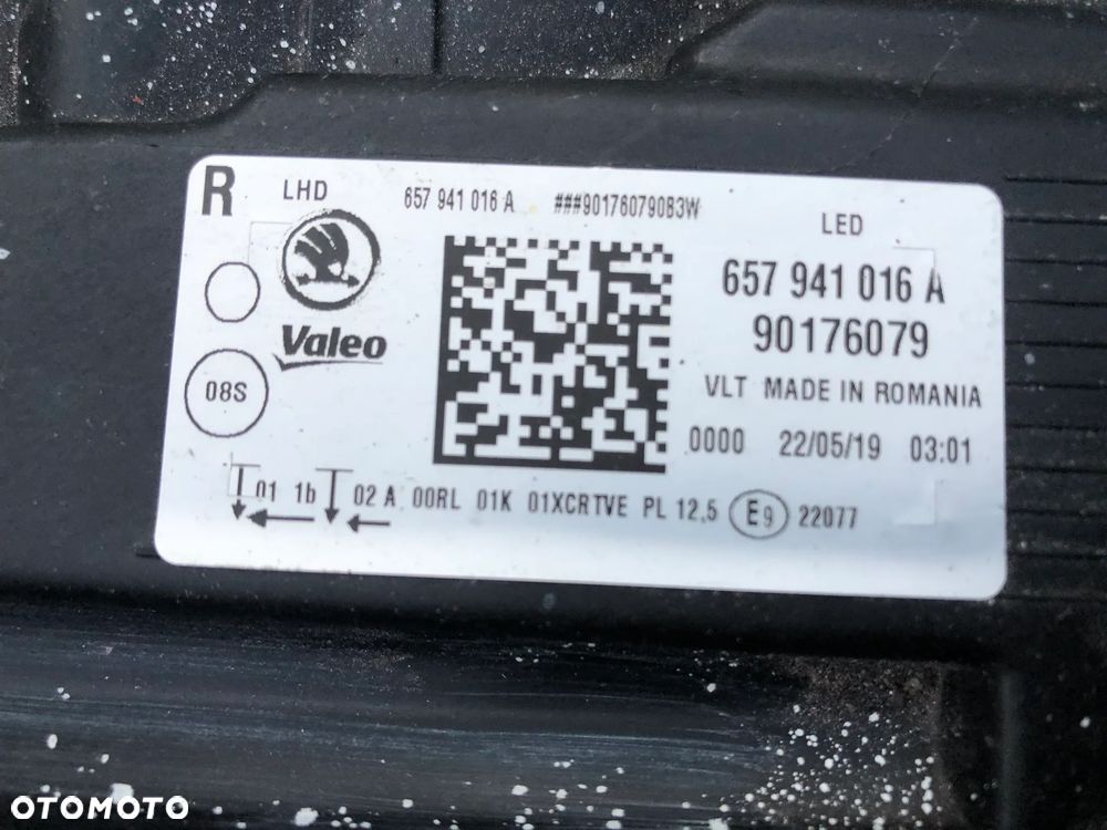 Skoda Scala lampa prawa 657941016A Full Led prawy - 4