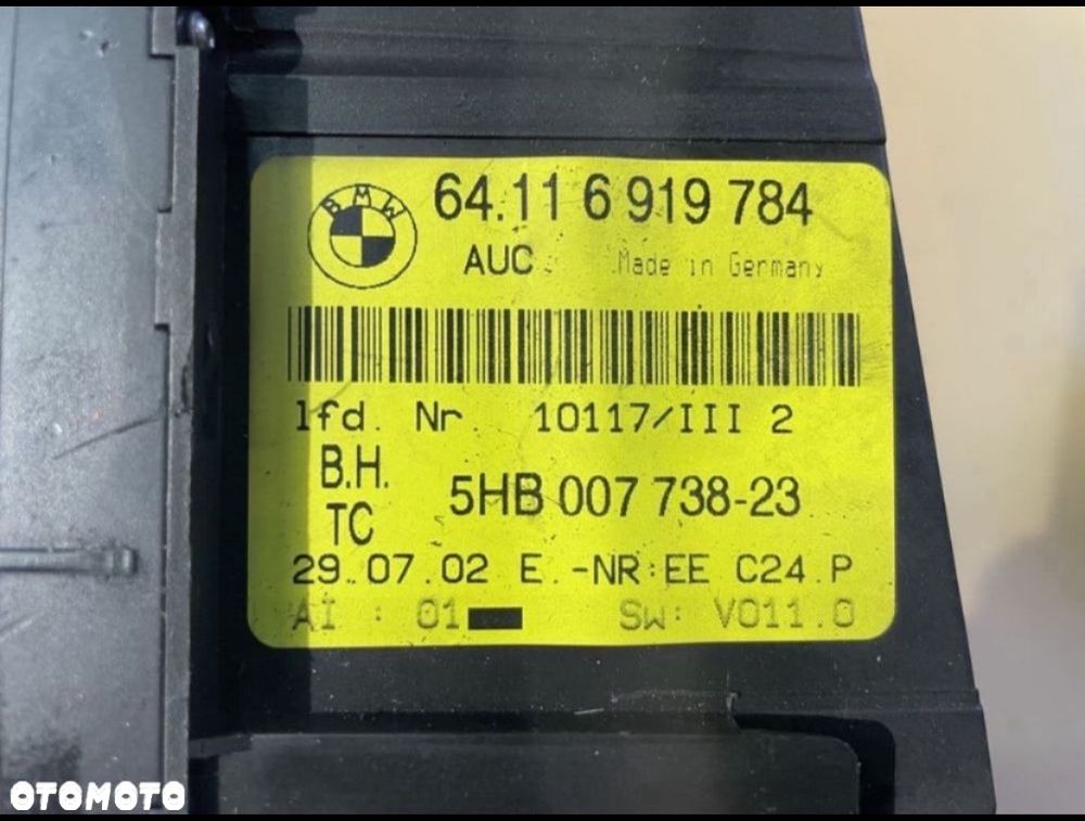 6919784 panel nawiewu klimatyzacji bmw 3 e46 5 e39 - 3